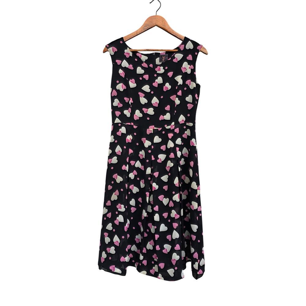 Medusa Heart Print Mini Dress Black Size M